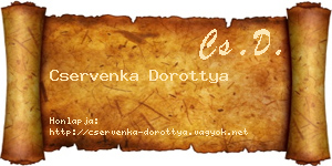 Cservenka Dorottya névjegykártya